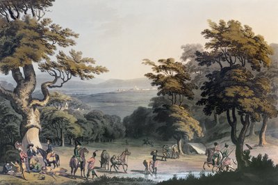 A Distant View of Ciudad Rodrigo Taken from the Oak-Wood Near the Village of Espeja, 1813 by Charles Turner